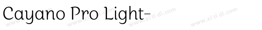Cayano Pro Light字体转换